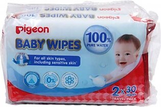 Pigeon Baby 100% Pure Wipes (30 Sheets) Pack of 2 - P78101