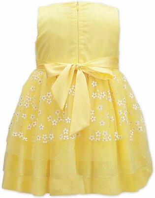 Formal Frock Yellow with White Flowers - Infant