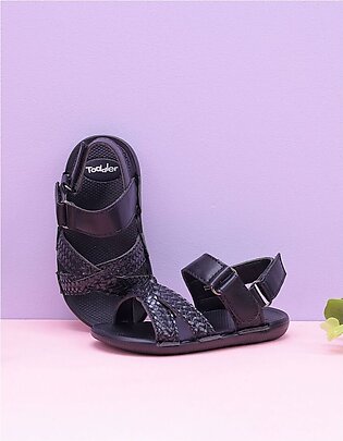 Sandal Black with Braided Style for Boys