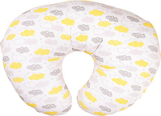 Nursing Pillow with Grey and Yellow Clouds