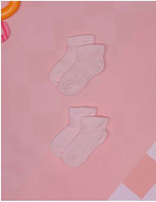 Socks Knitted Baby Pink Pack of 2