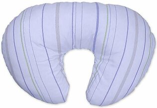 Nursing Pillow White With Blue & Green Lines