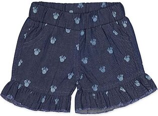 Denim Shorts with Minnie Mouse Theme for Girls
