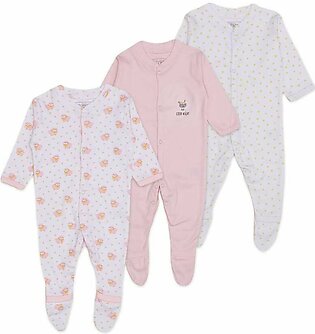 Sleep Suit Set with Sheep Theme - Pack of 3