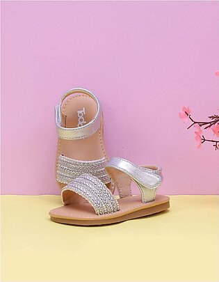 Sandal Silver Braided Style for Girls