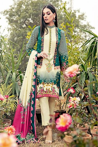 3 PC Embroidered Printed Lawn CL948 Summer Basic Collection