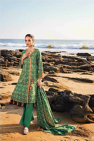 3 Piece Printed Lawn Suit CL22054B Chunri Lawn Collection