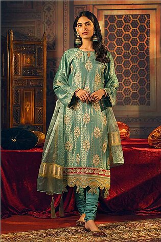 WK UT 1163 Mehr e Gul Embroidered Jacquard Collection 2022
