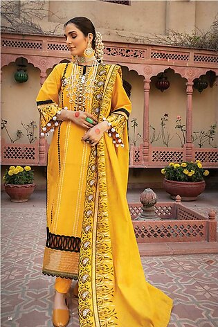 3 PC Embroidered Suit FE22010 Luxury Festive Eid Collection