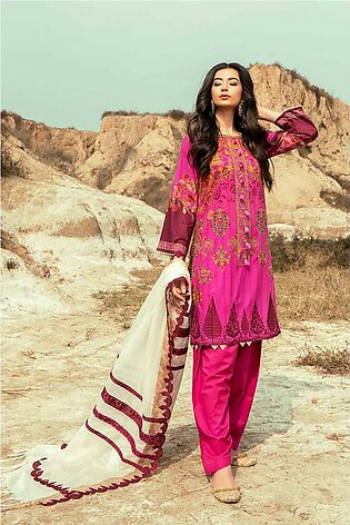 CN 01 Devi Naranji Embroidered Lawn Collection Vol 1