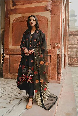 3 PC Embroidered Suit FE22016 Luxury Festive Eid Collection