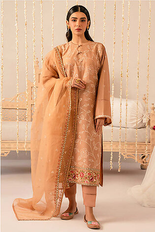 Mahiri Unstitched Embroidered Collection Vol 2 - Rustic Brown