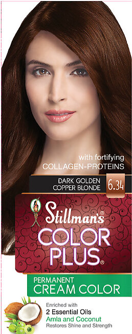 Stillman's Color Plus Hair Color with Cream & Developer 6.34 Dark Golden Copper Brown