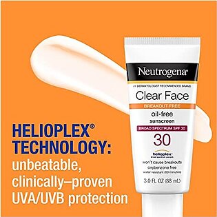 Neutrogena Clear Face Liquid Sunscreen Lotion SPF 30 88ml