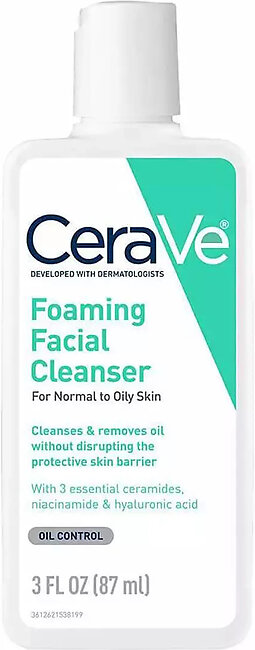 CeraVe Foaming Facial Cleanser Normal to Oily Skin 87ml