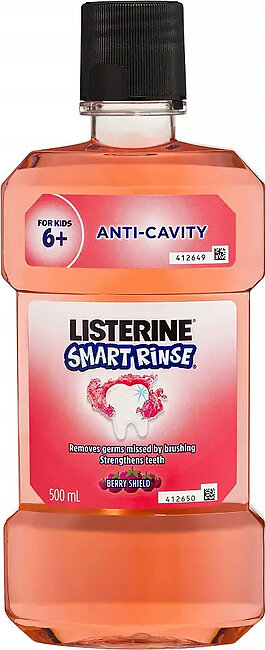 Listerine Smart Rinse Berry Shield Mouth Wash 500ml
