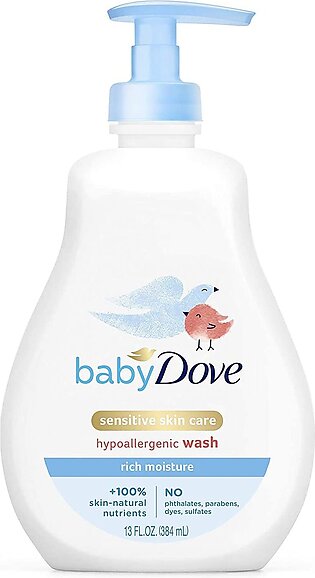 Dove Baby Sensitive Skin Care Rich Moisture Wash 384ml