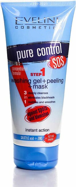 Eveline Pure Control Washing Gel + Peeling + Mask 200 ML