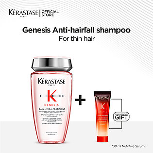 Kerastase Genesis Hydra-Fortifiant Shampoo 250 ML - Anti-Hair Fall For Thin & Greasy Hair