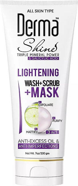Derma Shine Lightening Wash+ Scrub+ Mask  200g