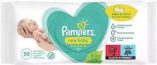 Pampers New Baby Wipes with Plan Based Fibers 50 Wipes Pack