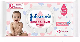 Johnsons Baby Gentle All Over Wipes 72 Pcs