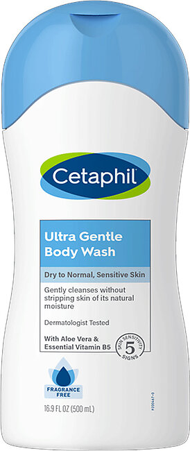Cetaphil Ultra Gentle Body Wash , Fragrance Free 500ml