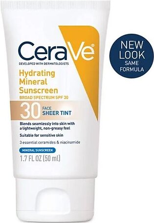CeraVe Hydrating Mineral Sunscreen SPF 30 Face Lotion 50ml