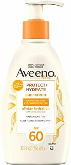 Aveeno Protect + Hydrate Moisturizing Body Sunscreen Lotion  SPF 60 354ml