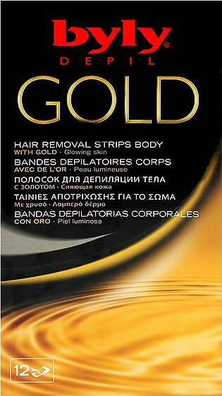 Byly Depil Gold Hair Removal Body Wax 12 Strips