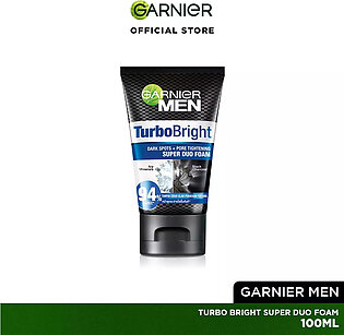 Garnier Men Turbo Bright 2-in-1 Brightening Facewash and Shaving Foam 100 ml
