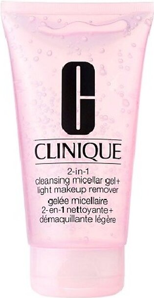 Clinique Makeup Remover - 2 in 1 Cleansing Micellar Gel & Light Makeup Remover 150 ml