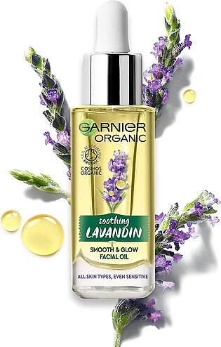 Garnier Organic Soothing Lavandin Facial Oil for Healthy Smooth and Glowing Skin