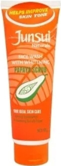 Junsui Naturals Face Wash with Whitening Papaya Scrub – 100gm