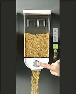 Wall-Mounted Cereal Dispenser Grain Food Storage Organizer