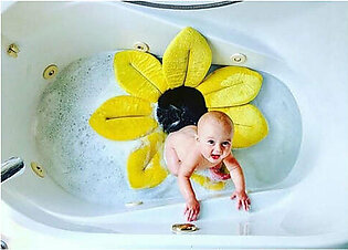 Baby Flower Bath Mat For Tub | Washable & Non-slipable Baby Shower mat.