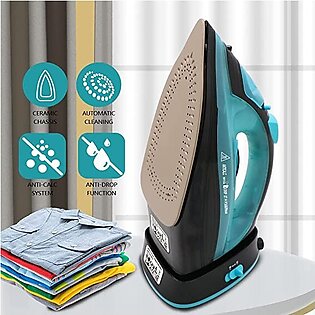 Cordless Steam Iron For Clothes | 3 Levels Adjustable Handheld 2 in 1 Cordless Corded Steam Iron for Clothes.