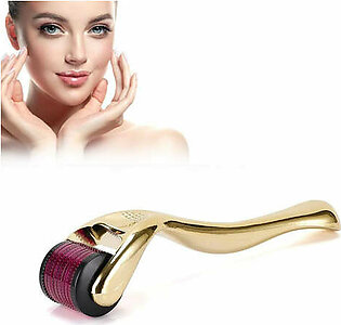 Premium Gold Titanium Micro Needles Derma Roller | For Face Lift, Stretch Marks, Glowing Skin & Scar Treatment