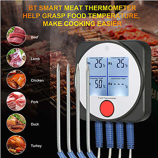Food Thermometer With Stainless Steel Probe | Wireless Temperature Meter For Kitchen.
