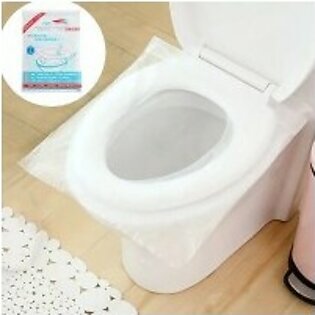 Pack of Five 50 Pcs Portable Disposable Toilet Seat Cover Mat Toilet Paper Pad Bathroom Accessories for home or public convenience