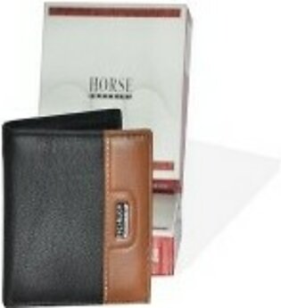 Black and Brown Leather Wallet for Men