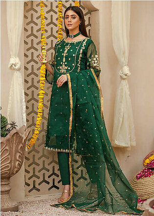 Agha Jaan - 3pc organza Stitiched suit - RO-7