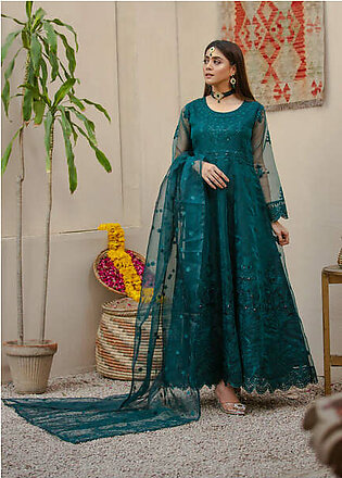 Agha Jaan - 3PC ORGANZA STITCHED SUIT - RO-1