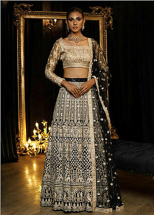 Embroidered Blouse With Lehenga - 8064