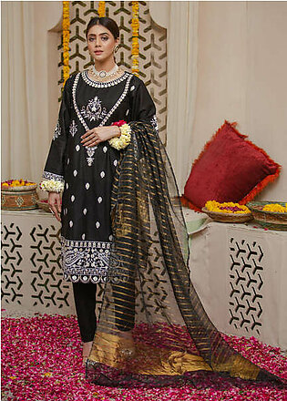 Agha Jaan - 3PC COTTON STITCHED SUIT - RO-3