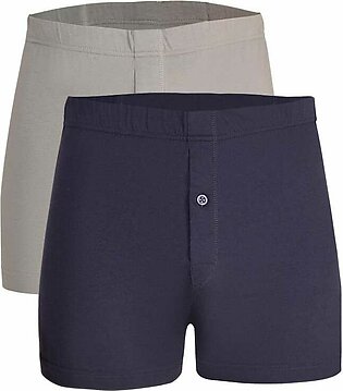 GREY & NAVY PACK OF 2 MODAL BOXER