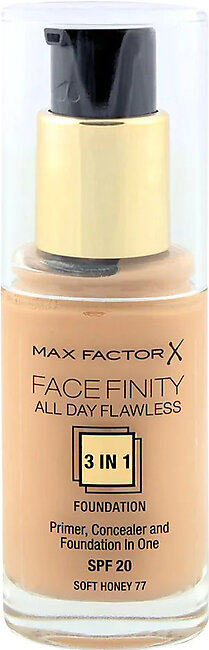 Max Factor Facefinity All Day Flawless Liquid Foundation 3in1 - 077 Soft Honey