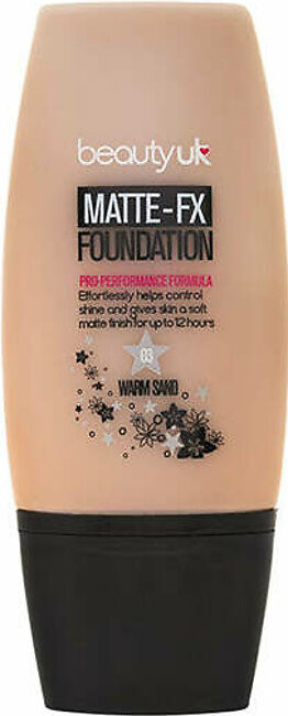 Beauty UK Matte Fx Foundation - 03 Warm Sand