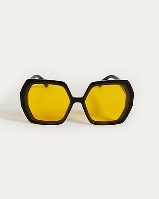 Wide Octagonal Frame Sunglasses
