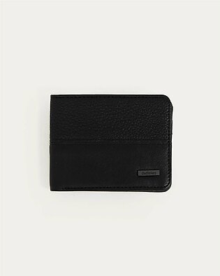 Half Textured Faux Leather Wallet